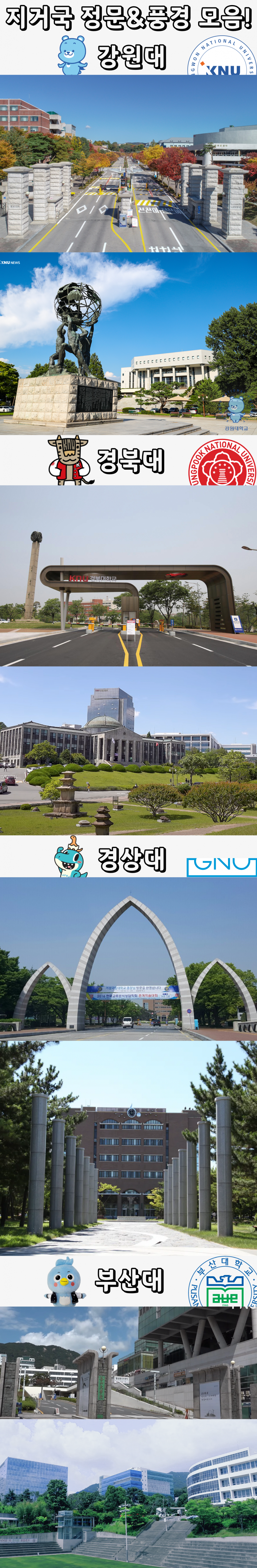 지방 거점 국립대 정문 풍경